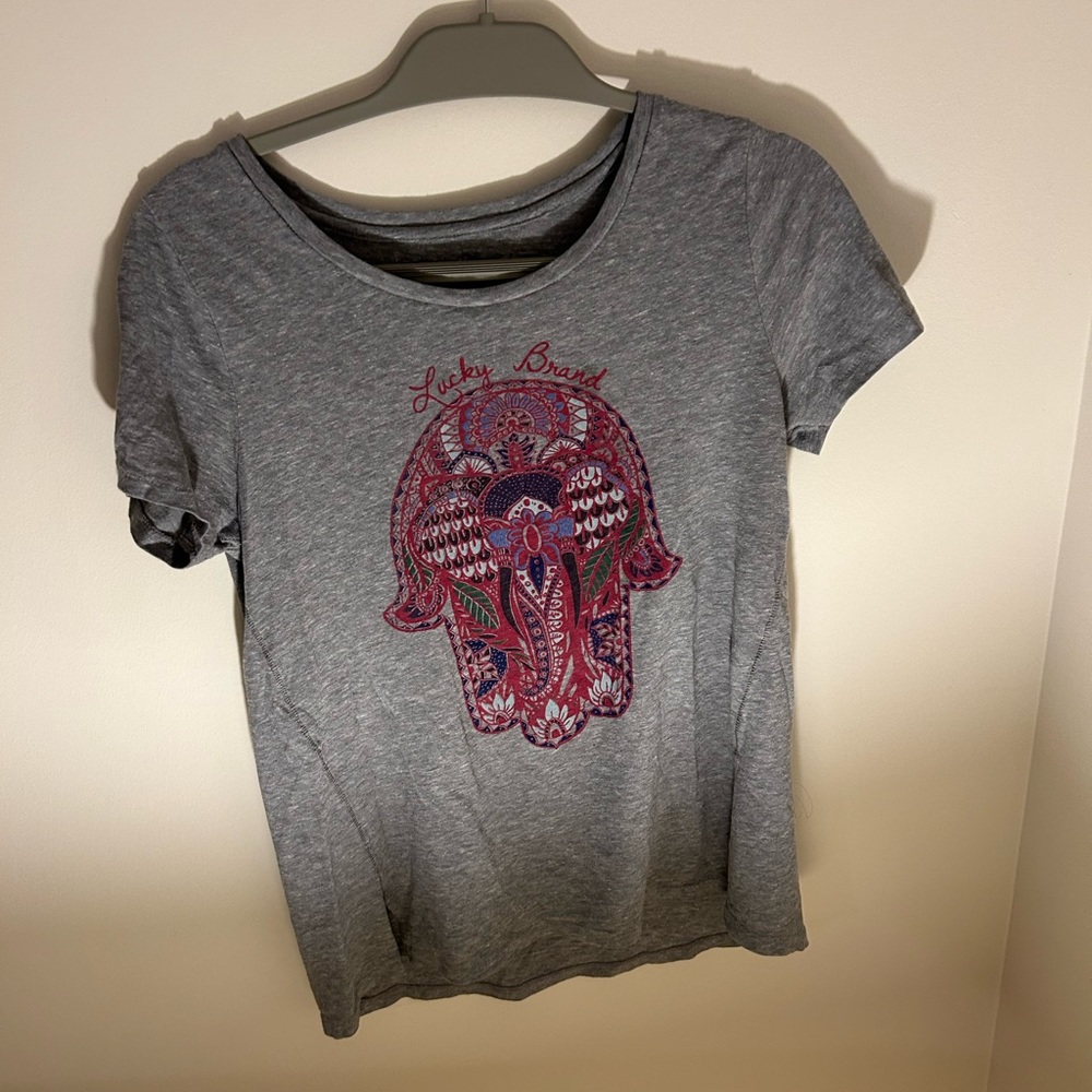 Lucky brand yoga graphic tee